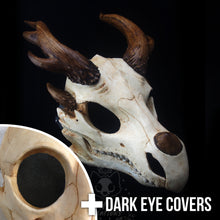 Load image into Gallery viewer, Dragon Skull Mask - Full - Antler Horns
