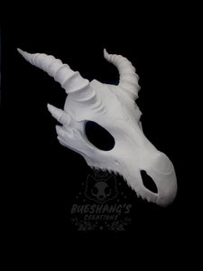 Dragon Skull Mask - Half - Original Horns