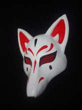 Load image into Gallery viewer, AVAILABLE NOW - Kitsune Fox Mask (Black &amp; Red)