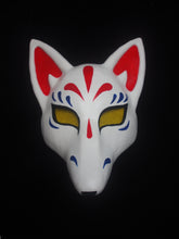 Load image into Gallery viewer, AVAILABLE NOW - Kitsune Fox Mask (Red &amp; Blue)