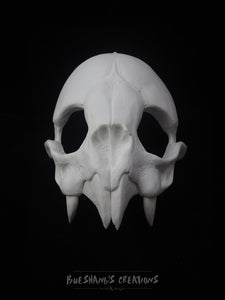 Vampire Bat Skull Mask - Half - Unpainted Blank