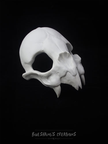 Vampire Bat Skull Mask - Half - Unpainted Blank